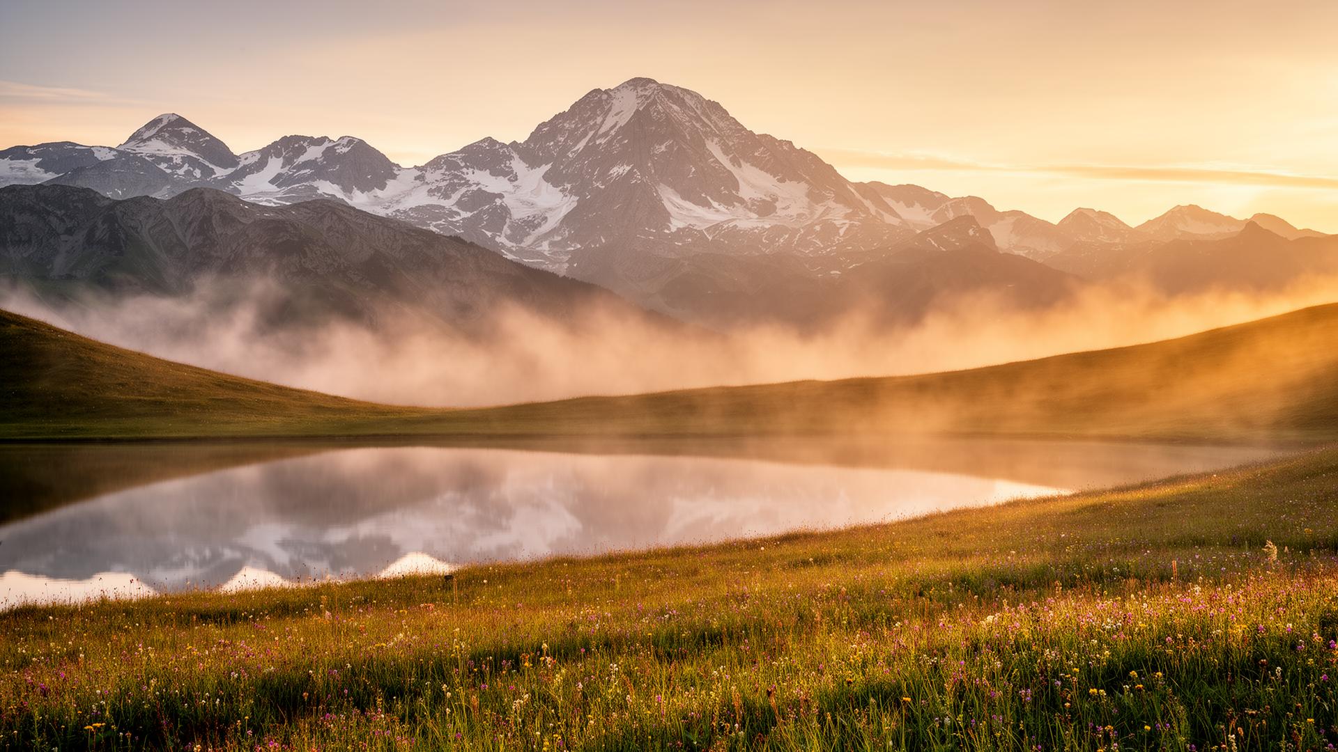 Pirin Mountains at sunrise