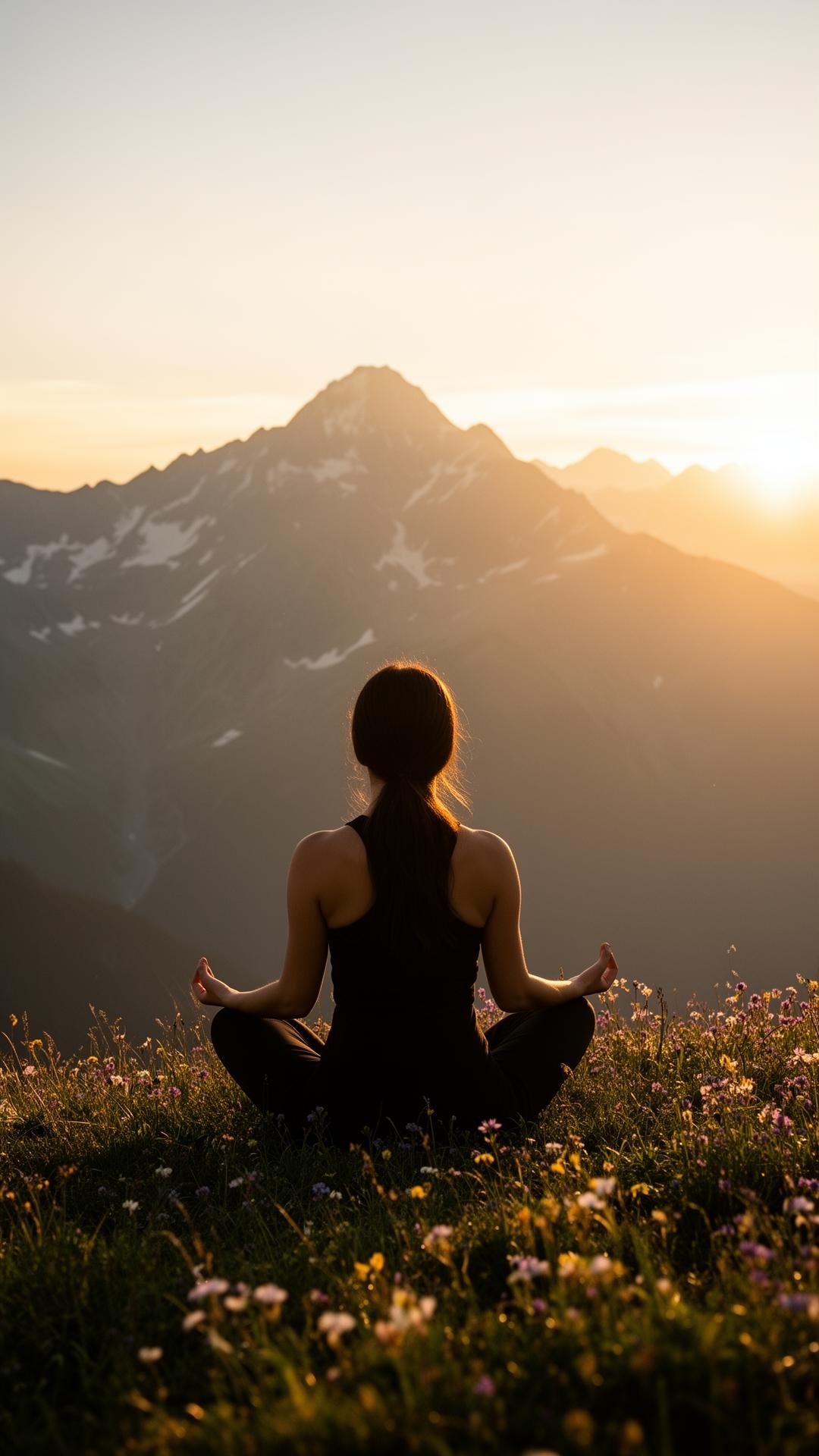 Meditation at sunrise